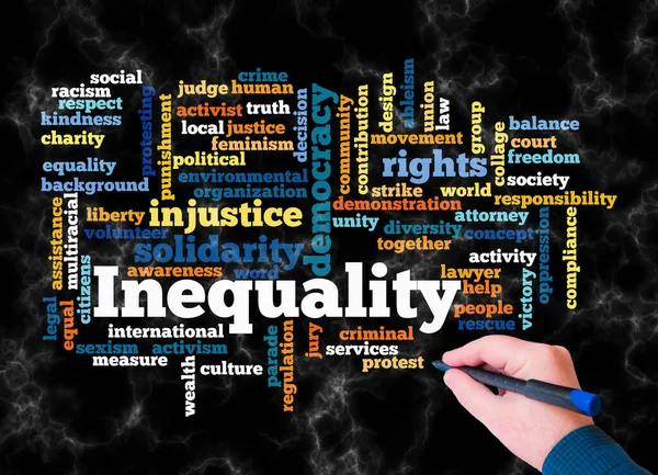Word Cloud Inequality Concept Create Text Only —  Fotos de Stock