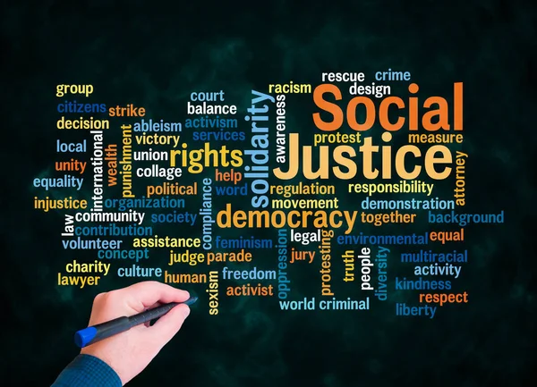 Word Cloud Social Justice Concept Create Text Only — Fotografie, imagine de stoc