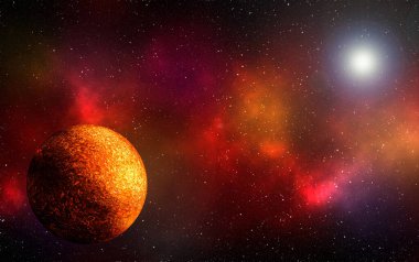 Gezegenler ve galaksiler, bilim kurgu duvar kağıtları. Derin uzayın güzelliği. Evrendeki milyarlarca galaksi kozmik sanat arka planında. 3B illüstrasyon.