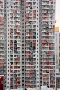 Hong Kong binalarının manzarası. Yüksek kalite fotoğraf