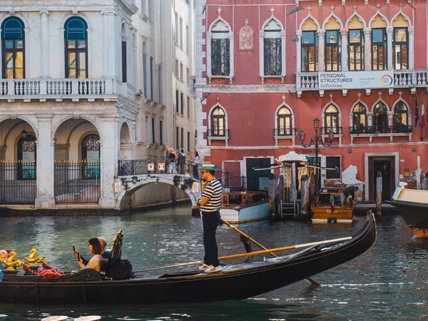 October 2022 Venice Italy Gondola Water Canals Venice Tourism Concept — Foto de Stock
