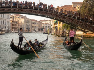 October 31, 2022 - Venice, Italy: Gondolas in venice. Tourism concept.