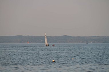 Almanya, Bavyera 'daki Ammersee Gölü' nde eğlence gemileri