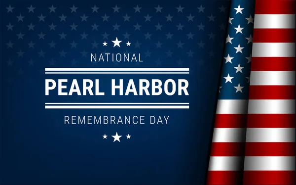 Día Nacional Memoria Pearl Harbor Antecedentes Con Bandera Sobre Fondo Ilustraciones De Stock Sin Royalties Gratis