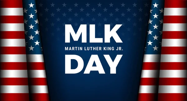 Diseño Tarjeta Felicitación Tipografía Mlk Day Martin Luther King Letras Vector De Stock