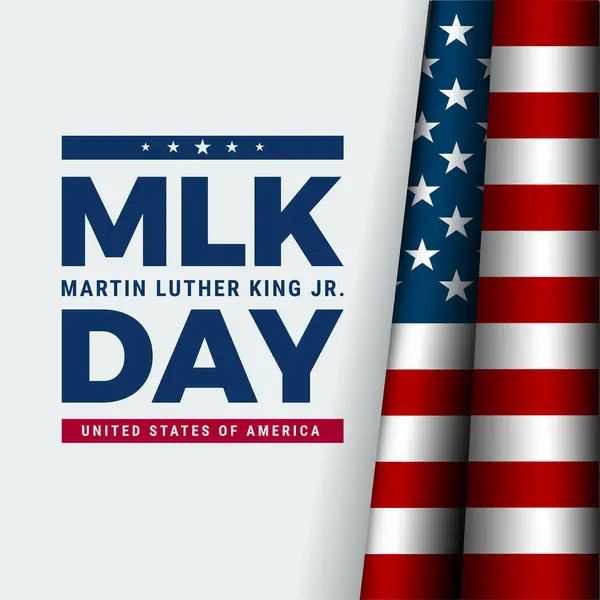 Martin Luther King Day Typography Banner Design Mlk Day Lettering — Stock Vector