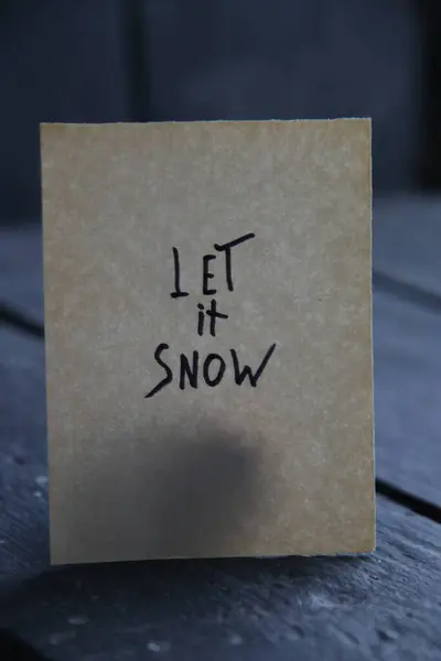 Nechte Sněhu Kreativní Koncept Styl Ročníku — Stock fotografie