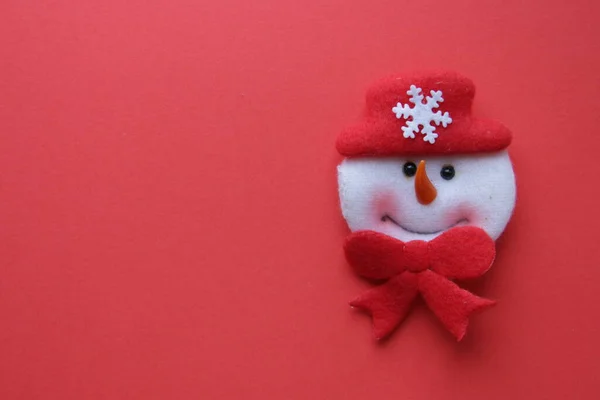 Sněhulák Umělecké Vánoční Přání Stock Obrázky