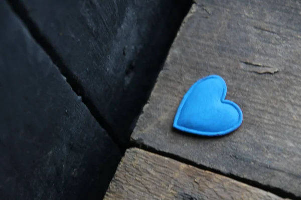 Синее Сердце День Святого Валентина Концепция — стоковое фото