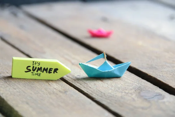 Hallo Sommer Kreatives Konzept Tropenurlaub Und Sommerreise Idee — Stockfoto
