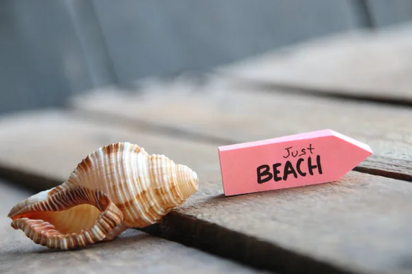 Tylko Plaża Koncepcja Wskaźnika Plaży — Zdjęcie stockowe