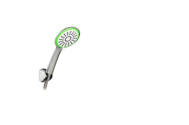 Modern Krom Duş Başlığı, Minimalist Banyo Tasarımı. Modern bir banyo ortamında minimalist bir krom duş başlığı. İç tasarım, ev dekorasyonu ve banyo yenileme projeleri için mükemmel.