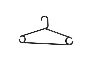 Verimli Dolap Organizasyonu ve Kıyafet Bakımı İçin Bağlı Siyah Plastik Elbise Askısı