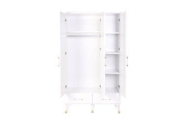 Kırsal Ahşap Gardırop Aynalı Kapılar ve Depo Çekmeceleri, Çiftlik Evi Stili Yatak Odası Dolapları