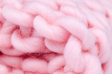 Close-Up of Bright Pink Chunky Knit Wool Texture  Perfect for Cozy Home Decor, Knitting Projects, Crafting Ideas, and Vibrant Handmade Textile Inspiration clipart