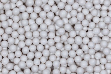 Zarif İnci Beyaz Şeker Boncukları Arkaplanı - Pearly Shimmer Efektli Lüks Düğün Pastası Dekoratif Şablonu - Modern Şekerleme Dokuma Fotoğrafı