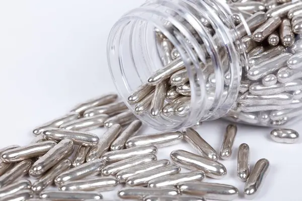 Plastik Şişe Parlak Yenilebilir Pasta Dekorasyonları, Çörekler ve Fırın 'dan dökülen Gümüş Şeker Şekerleri