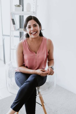 portrait of hispanic young woman looking to camera in Mexico Latin America