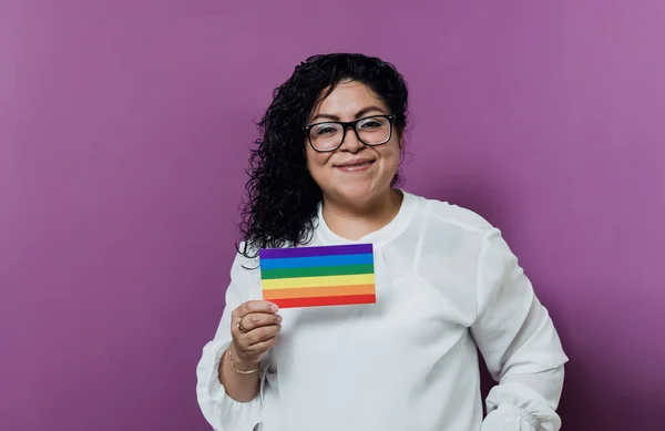 Latinskt Lesbiskt Kvinnoporträtt Mexiko Latinamerikansk Homosexuell Person Från Lgbt Community — Stockfoto