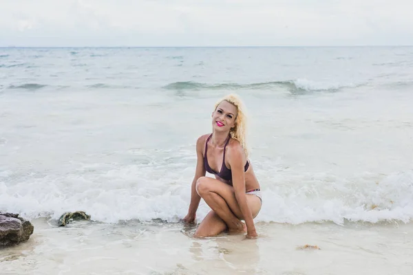 Porträt Einer Jungen Transgender Frau Strand Mexiko Lateinamerika Hispanische Lgbt — Stockfoto