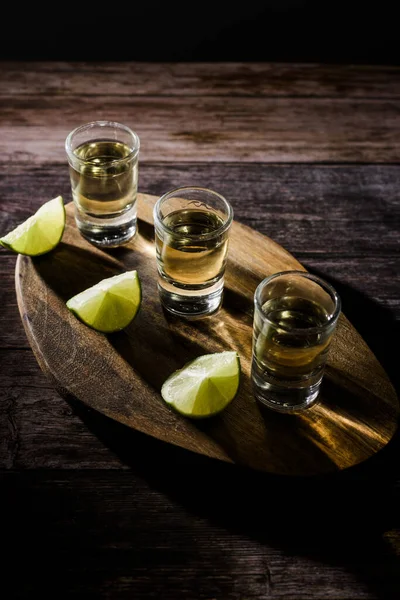 Mexican Tequila Shots with Lime and Salt in Mexico Party Latin America