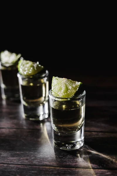Mexican Tequila Shots with Lime and Salt in Mexico, drinks and beverage