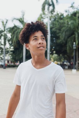 Latin Amerika 'da, Karayipler' de ve Afrikalı Amerikalılarda rastalı gençlerin portresi.