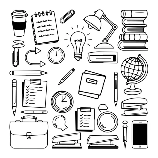 Beyaz arka planda çalışma alanı çizimleri. El çizimi soyut karalama beyaz arkaplanda izole.