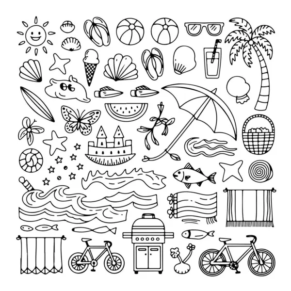 Beyaz arka planda bir karalama seti. El çizimi soyut karalama beyaz arkaplanda izole.