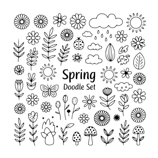 Beyaz arka planda bir karalama seti. El çizimi soyut karalama beyaz arkaplanda izole.