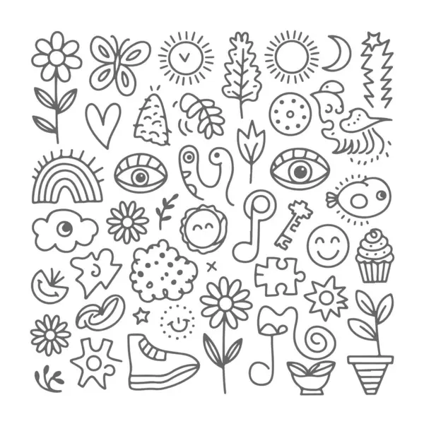 Beyaz arka planda bir güzellik karalaması. El çizimi soyut karalama beyaz arkaplanda izole.