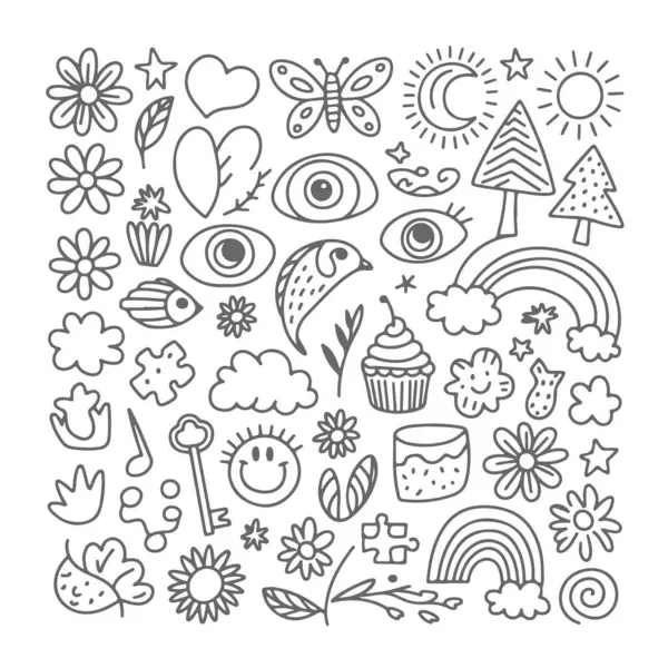 Beyaz arka planda bir güzellik karalaması. El çizimi soyut karalama beyaz arkaplanda izole.