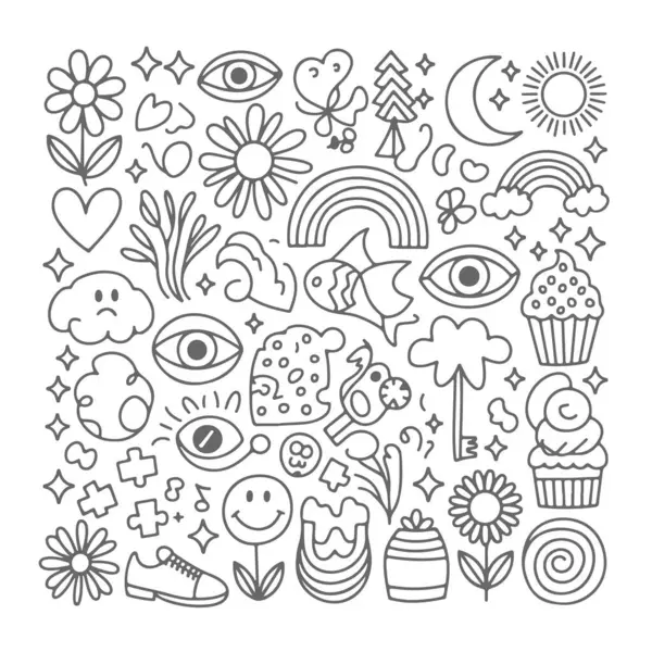 Beyaz arka planda bir güzellik karalaması. El çizimi soyut karalama beyaz arkaplanda izole.