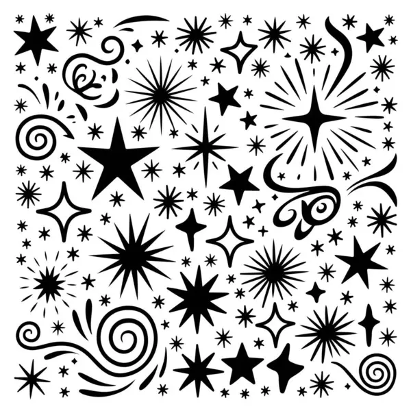 Beyaz arka planda bir karalama seti. El çizimi soyut karalama beyaz arkaplanda izole.