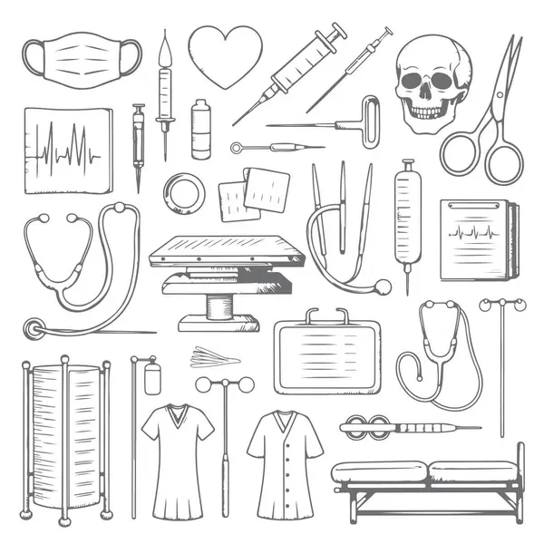 Beyaz arka planda cerrahi karalama seti. El çizimi soyut karalama beyaz arkaplanda izole.