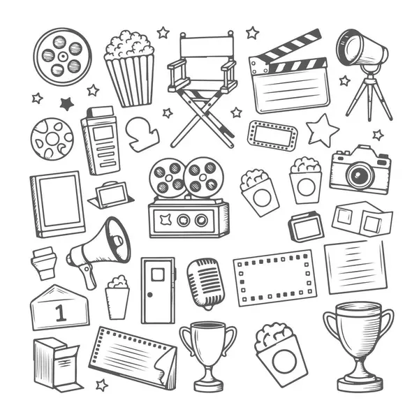 Beyaz arka planda bir film karalaması. El çizimi soyut karalama beyaz arkaplanda izole.