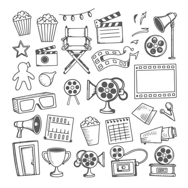 Beyaz arka planda bir film karalaması. El çizimi soyut karalama beyaz arkaplanda izole.