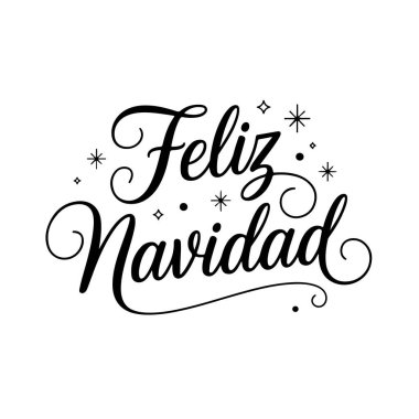 Feliz Navidad Vektör Tasarımı Beyaz Arkaplanda