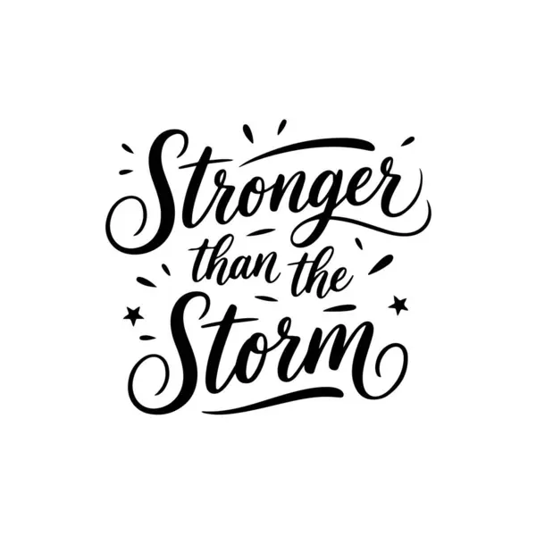 Fırtınadan daha güçlü. Beyaz Arkaplanda Vektör Tasarımı İzole Edildi