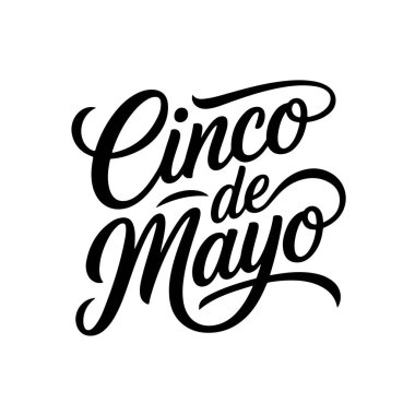 Cinco de mayonez. Beyaz Arkaplanda Vektör Tasarımı İzole Edildi