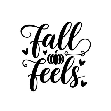 Sonbahar hissi. Sonbahar Vektör Tasarımı Beyaz Arkaplanda İzole Edildi