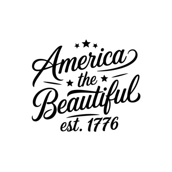 Güzeller güzeli Amerika. 1776 yılı. 4 Temmuz Vektör Tasarımı Beyaz Arkaplanda İzole Edildi