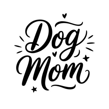 Köpek Anne. Beyaz Arkaplanda Vektör Tasarımı İzole Edildi