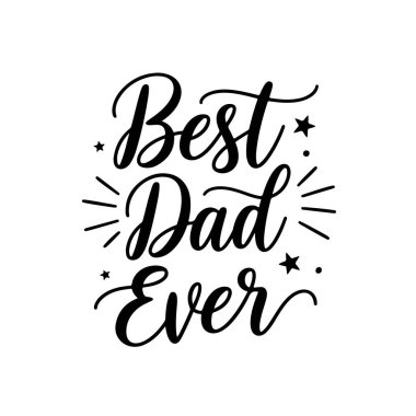Gelmiş geçmiş en iyi baba. Beyaz Arkaplanda Vektör Tasarımı İzole Edildi