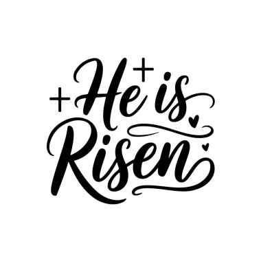 O dirildi. Beyaz Arkaplanda Hristiyan Alıntı Vektörü Tasarımı İzole Edildi