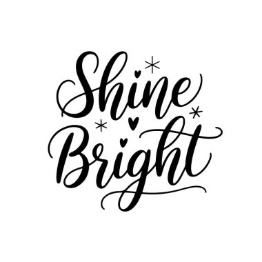 Parlak ışık. Kişisel Aşk Alıntısı Tasarımı Beyaz Arkaplanda İzole Edildi