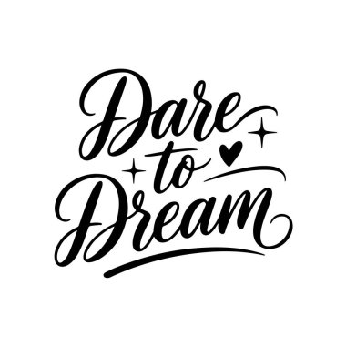 Rüyanda görürsün. Motivasyonel Tırnak Vektörü Tasarımı Beyaz Arkaplanda İzole Edildi