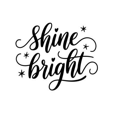 Parlak ışık. Motivasyonel Tırnak Vektörü Tasarımı Beyaz Arkaplanda İzole Edildi