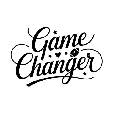 Oyun değiştirici. Futbol Alıntı Vektörü Tasarımı Beyaz Arkaplanda İzole Edildi