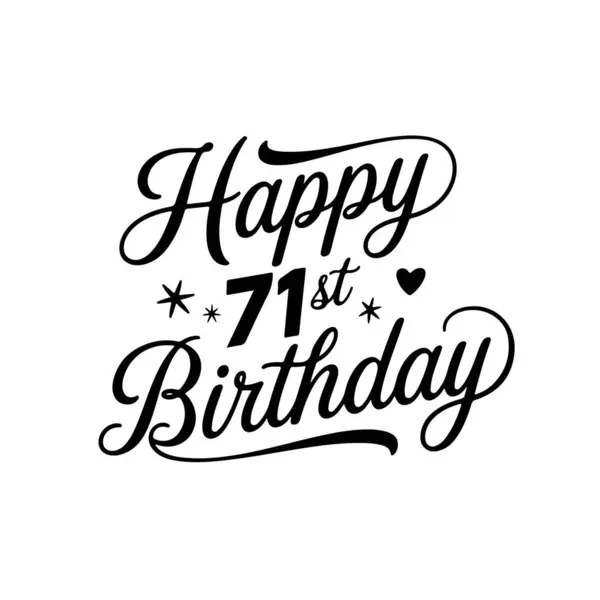 71. doğum günün kutlu olsun. Beyaz Arkaplanda Doğumgünü Vektör Tasarımı İzole Edildi
